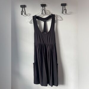 Half Moon, black soft racerback mini dress with pockets, black, women’s small